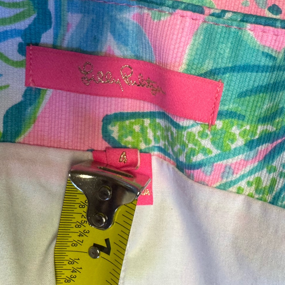 Like new! Lilly Pulitzer Skirt Womens 4 Mandevilla Baby Patty Skort Tropical - Picture 5 of 8